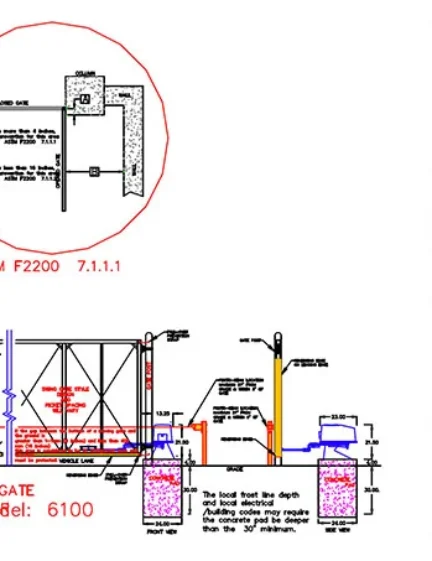 DKS Doorking Swing Gate Model 6100 with 6ft Loops