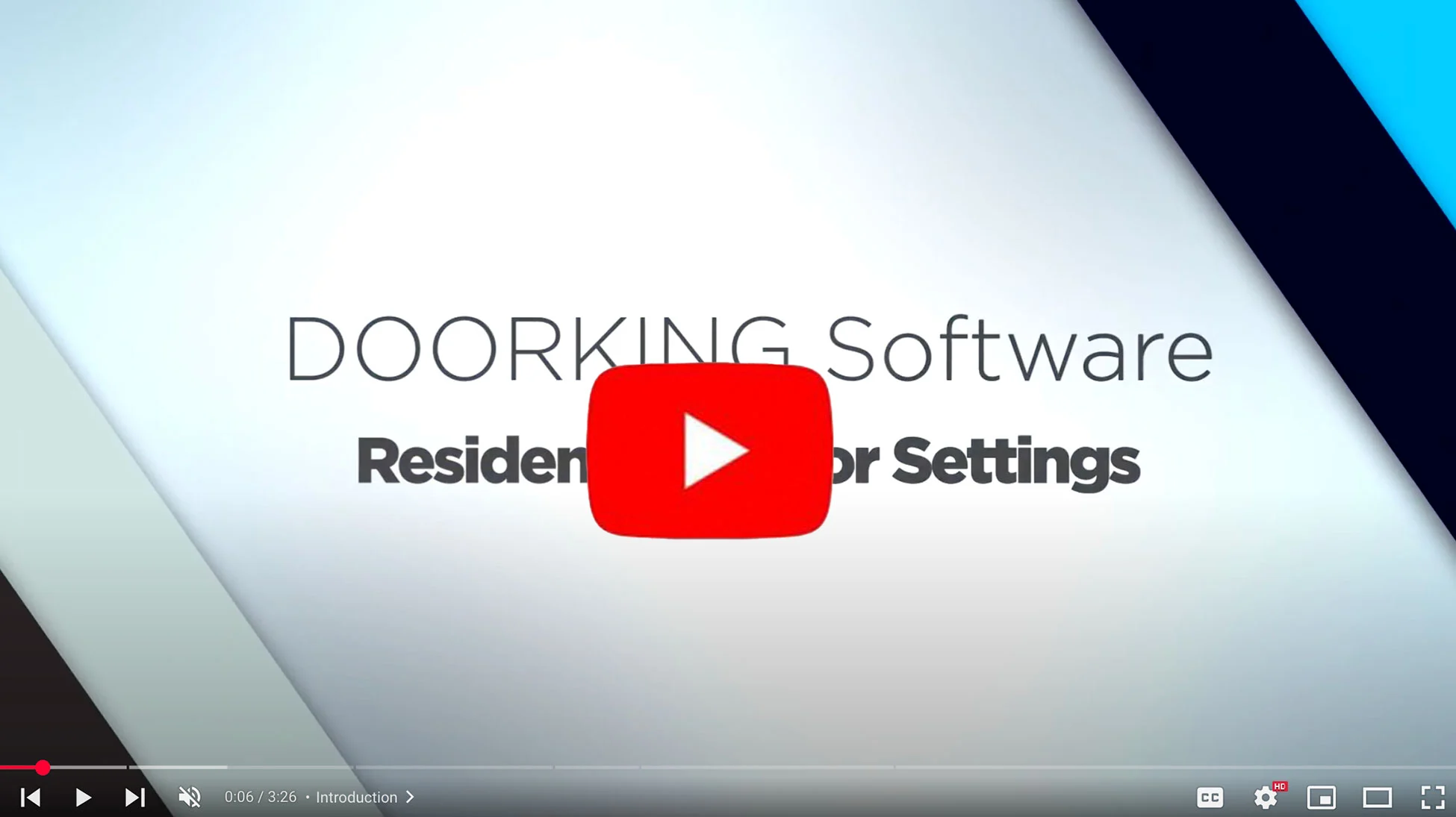 DoorKing Remote Account Manager Software tutorial video thumbnail for programming resident elevator settings