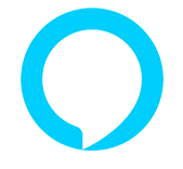 Circular Alexa logo indicating Amazon Alexa tech compatibility