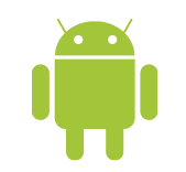 Classic Android robot icon representing Android device support