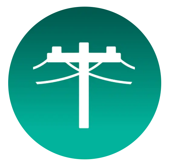 POTS Connection icon featuring a traditional telephone pole with lines, representing analog landline connectivity.