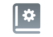 Gear icon for accessory manuals related to DKS access control systems