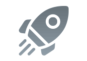 Rocket icon symbolizing quick start guides for DKS system installation