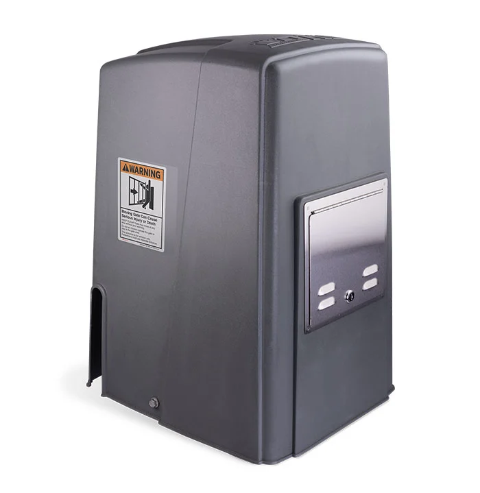 Polycarbonate cover for the DKS 2170 slide gate operator, showing the durable protective housing used for residential and commercial gate systems.